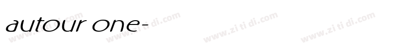 autour one字体转换